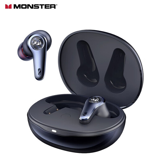 Monster Clarity 8.0ANC Bluetooth headset wireless in-ear gaming Bluetooth headset HD call noise reduction heavy bass long battery life blue free ear caps Monster Clarity 8.0ANC Bluetooth headset wireless in-ear gaming Bluetooth headset HD call noise reduction heavy bass long battery life blue free ear caps