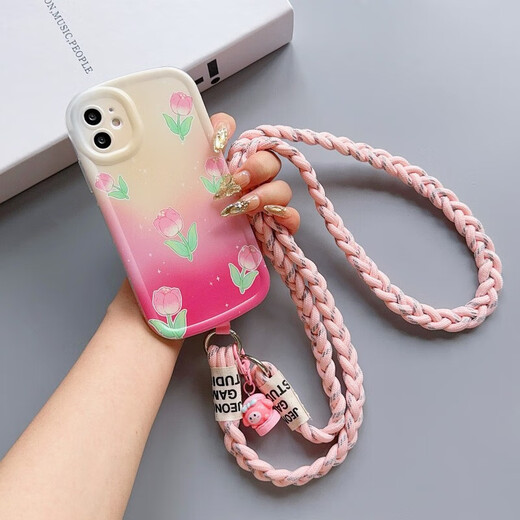 BZBC mobile phone lanyard hanging neck long cross-body carryable keychain outdoor woven mobile phone rope portable strong and durable strap anti-lost rope mobile phone anti-lost chain purple blue