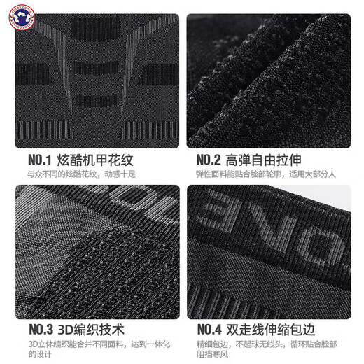 TUTORGOOSE fashionable and versatile new style for men and women, light luxury, warm, windproof and dustproof scarf, motorcycle facial scarf, neck gaiter, men's dark knight