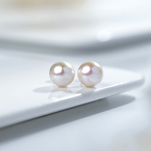 Tahitian 10-11mm Edison Pearl Stud Earrings 18K Gold Highlight Freshwater Pearl Earrings Birthday Gift
