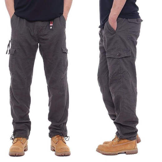 JEEP outdoor overalls men's leggings casual pants American spring and autumn assault trousers windproof straight loose camouflage mountaineering K115 Khaki regular L (170) 125-145Jin Jin equals 0.5 kg
