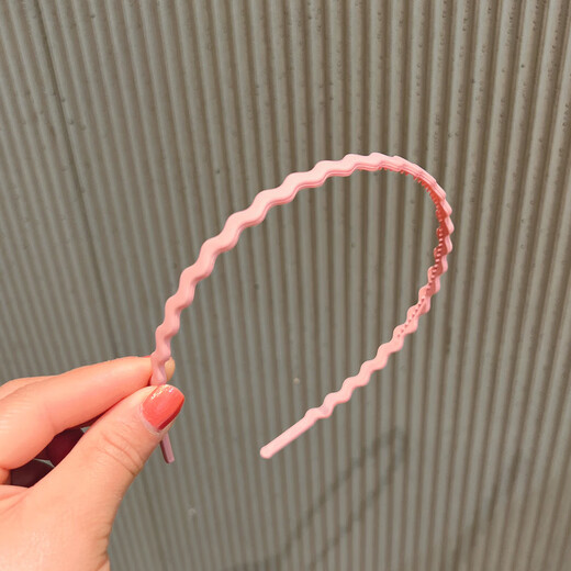 Early frosted wavy thin hair hoop for women's summer all-match bangs hairpin Korean style high skull face hoop hair headband hair accessories black