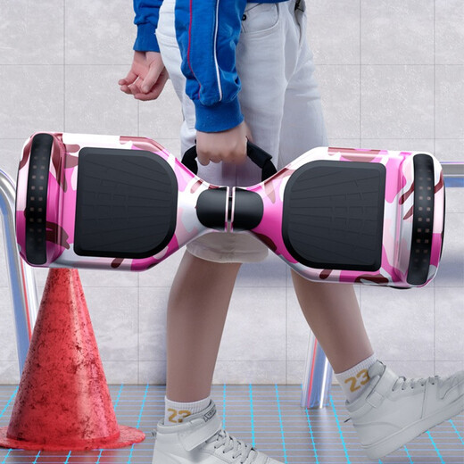 ZOLA electric balance car for children and adults somatosensory car parallel car two-wheel self-balancing 6-12 years old handrail off-road wheel 6.5-inch flagship white APP protection + glare wheel