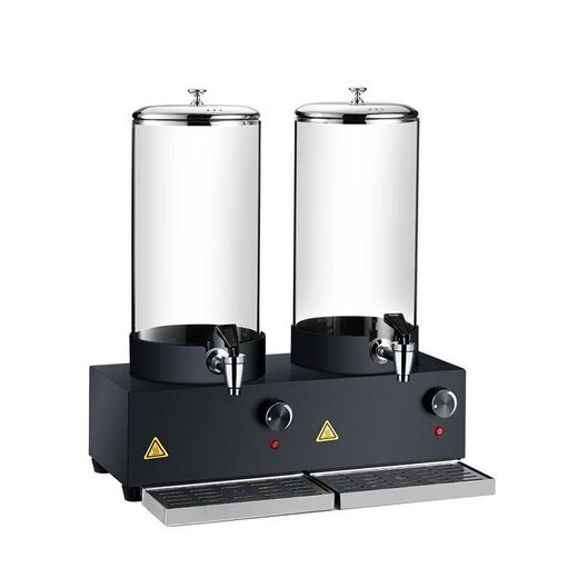 Buffet milk tripod stainless steel electric juice bucket buffet hot drink machine 7 liters - single head transparent bucket electric heating