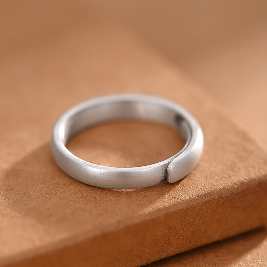 Luotai old silversmith 999 solid silver ring ring for men and women, ancient fashion couple, a pair of high-end rings that can be engraved, men's ring (adjustment range 15-25#)