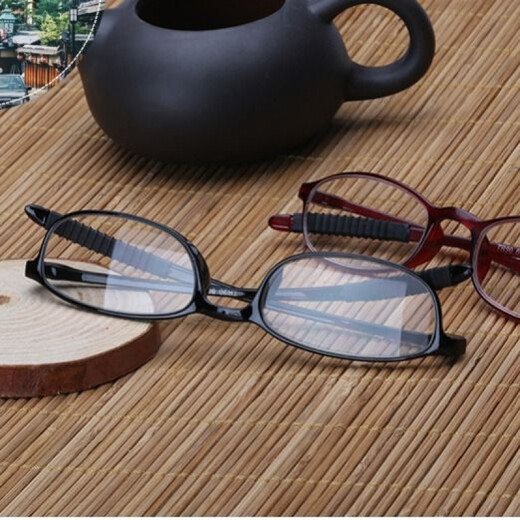 Qustar's new soft-leg reading glasses, reading glasses for men and women, comfortable and elegant TR90 ultra-light resin, fashionable, simple and not easy to break, reading glasses, black 200 degrees (recommended for 55-59 years old)