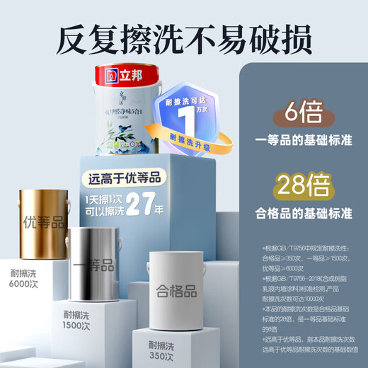 Nippon Paint latex paint paint interior wall paint anti-mildew and anti-formaldehyde five-in-one odor-free and environmentally friendly interior paint repair recommendation 1L topcoat
