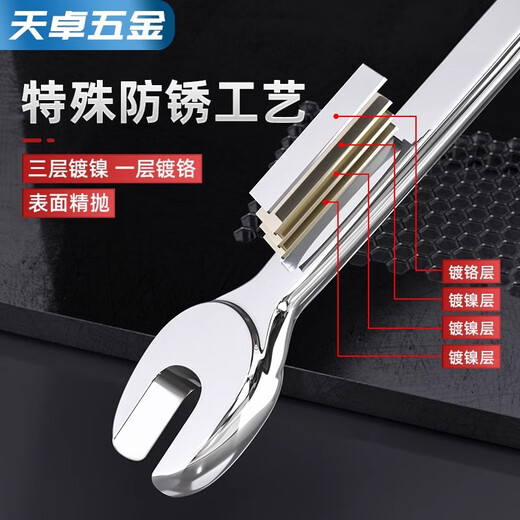 Tianzhuo Hardware Open Wrench Hardware Tools Large Double-headed Wrench 6-7-8-10-12-13-14-17-19-21 8-10
