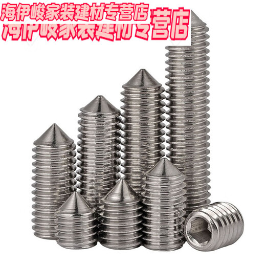 Sailoto 316 stainless steel set screw top screw tip cone end machine hexagonal screw M4M5M6M8M10 M3*420 pieces