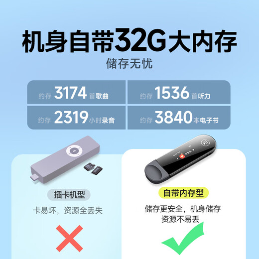 Fanmu PA05 32G mp3 music player mp4 Bluetooth student walkman English Bluetooth recording sports running U disk mobile phone direct download USB-C port