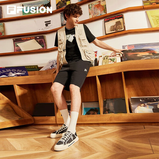 FILA FUSION Fila marca de moda WALLRIDE DX zapatos de hombre zapatos de lona de una sola pierna zapatillas nuevas negro/blanco leche-BG 41