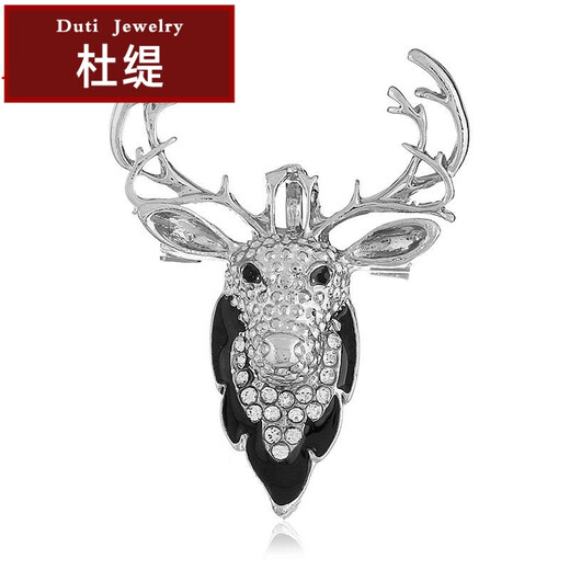 Duti brooch men's Japanese Korean style trendy cute pendant suit accessories women's suit decorative accessories badge shield horse ancient silver