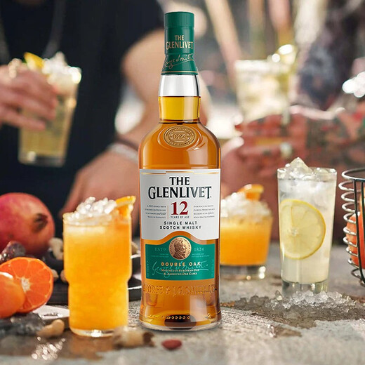 The Glenlivet (THE GLENLIVET) Scottish single malt whiskey, original imported wine, Speyside production area, gift, bonded warehouse direct delivery, The Glenlivet 12-year double barrel, 750mL, 1 bottle