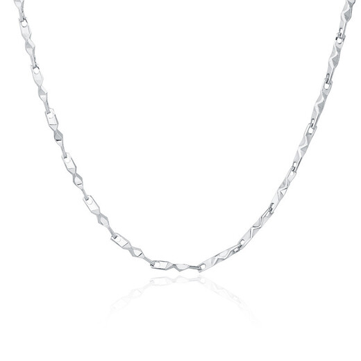 Crystal 999 Pure Silver Necklace Women's Silver Chain Single Chain No Pendant Clavicle Chain Naked Chain Plain Chain Student Necklace Thin Chain High-end Light Luxury