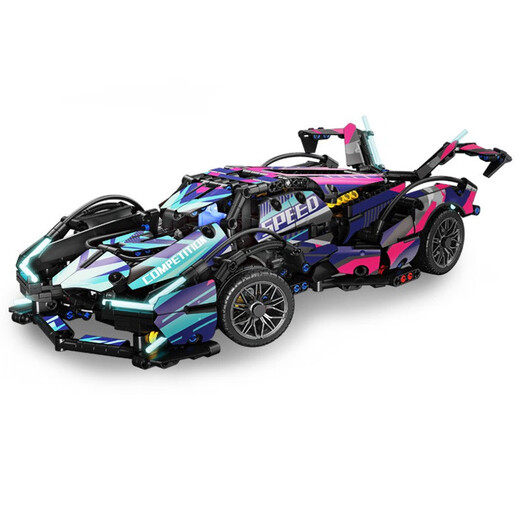 XKS building blocks assembled Lamborghini adult remote control sports car racing puzzle model for boys and girls children's day gift static version - Cyber V12 Lamborghini 1149 particles