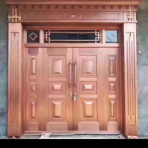 维诺亚钢门304镀钢豪华中式农村别墅庭院自建房堂屋双开四开大门 钢铜材质0.8厚度 色卡