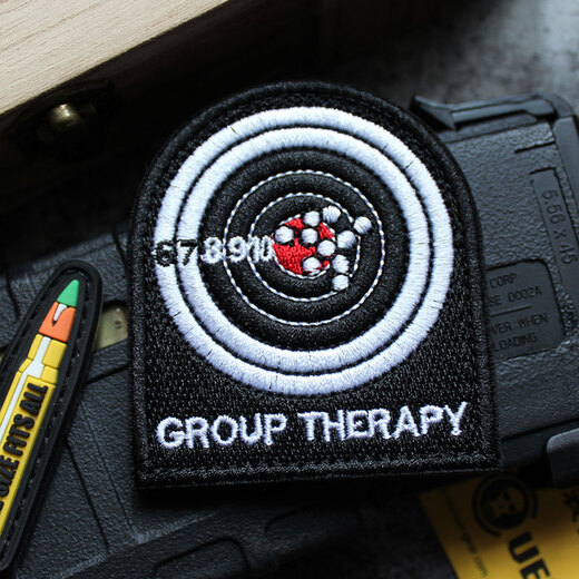 Target embroidery Velcro armband military fan outdoor backpack jacket with morale patch GROUP THERAPY