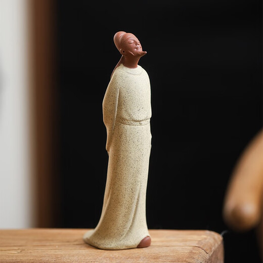 Fw Li Bai Statue Ancient Character Ceramic Sculpture Home Decoration Crafts Living Room Office Study Desktop Ornament Li Bai - Colored Sand Blue Gray Style