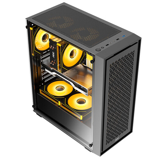 AOCCG276B 台式电脑游戏主机箱（ATX主板/磁吸快拆面板/8风扇位/玻璃侧透/240水冷位/多网孔散热）