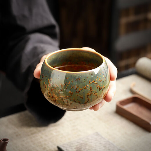 Ginkgo outside the walls of the Forbidden City丨Master cup single cup teacup teacup ceramic drinking cup for men and women, personal tea cup Ginkgo cup outside the walls of the Forbidden City safely packaged 200ml