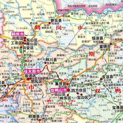 黑龙江地图 2025年黑龙江省政区交通地理图 1068*749毫米