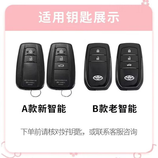 Cangsu is suitable for 22-24 Toyota Visa key cover luxury version Camry Highlander bag Rav4 shell A new smart/sakura pink (silver pink diamond crown