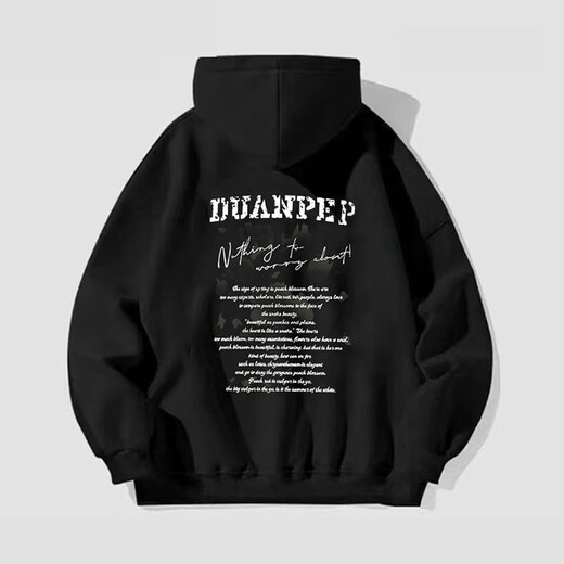 Katuchi American vintage heavyweight Zhongshan sweatshirt men's autumn and winter loose trendy high street hoodie jacket top white gray-velvet XL