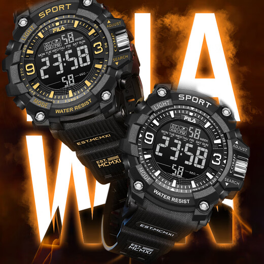 FILA electronic watch luminous middle school student exam watch New Year gift sports waterproof watch 6564-005