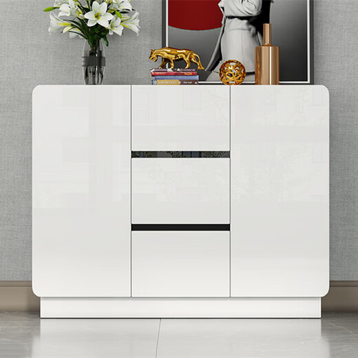 Qiuke sideboard modern minimalist tea cabinet multi-functional paint storage cabinet cream style cupboard kitchen wine cabinet living room