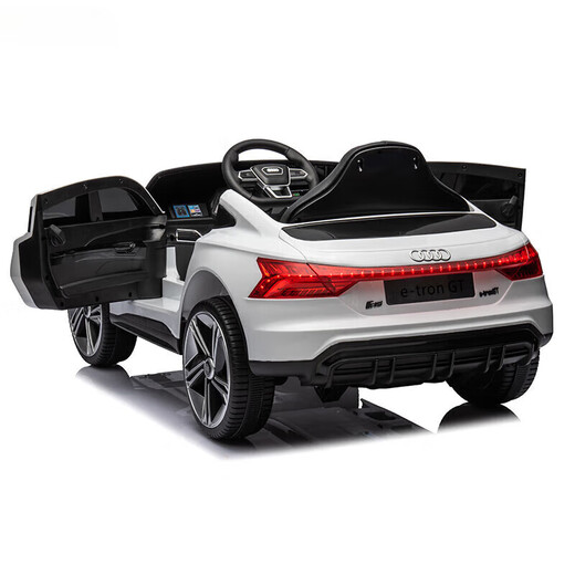 WORK BABY Audi Original autorisiertes Kinder-Elektroauto, Allrad-Sitzfernbedienung, Spielzeug, Geburtstagsgeschenk für Erwachsene, Babys und Kinder, Audi RS-GT Pulver, voll ausgestatteter Ledersitz, Fernbedienung, selbstfahrend + Schaukelfunktion + Bluetooth-Musik