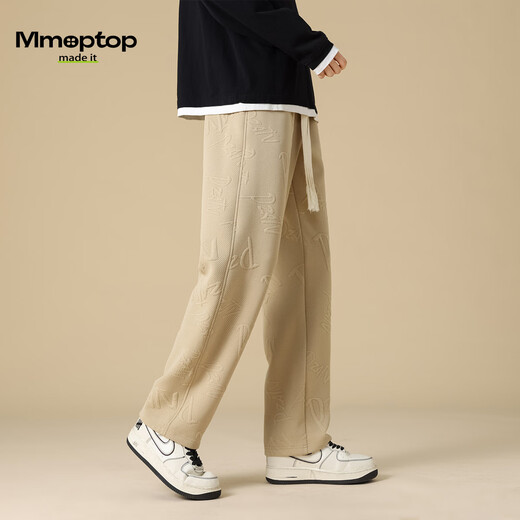 
MMOPTOP American straight-leg pants men's spring and summer retro loose casual sports trousers MA5A9903KK Khaki 4XL