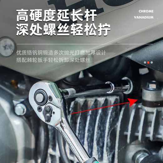 Niuxiang 53-piece set of socket wrenches, auto repair tools, complete car repair tool set, Xiaofei quick tool box, 53-piece set of auto repair sets (72 teeth)