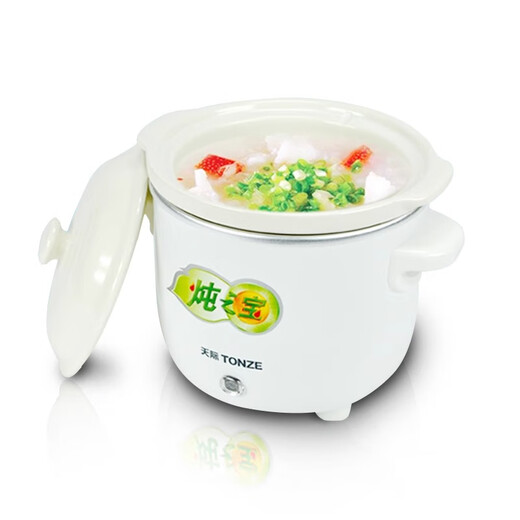 Tianji mini electric stew pot 0.6L capacity stew pot for single noble student dormitory mini electric stew pot straight stew pot white 0.6L | mini pot