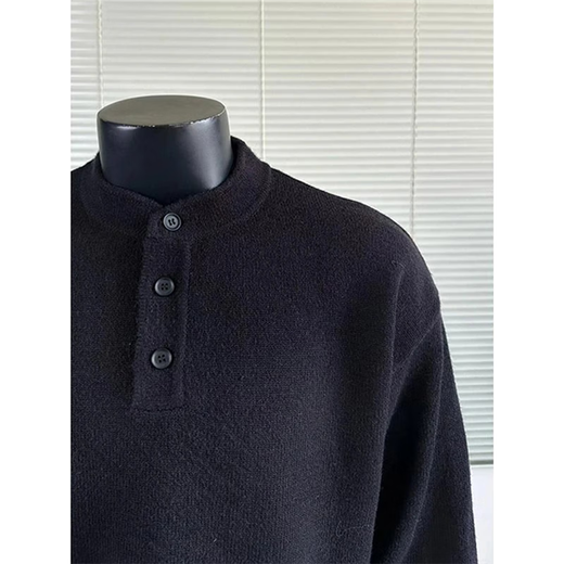 Lifeng Lei Jun's same style American Henry collar sweater men's winter high-end bottoming sweater cleanfit jacket black upgrade 5XL (recommended 195-210Jin Jin equals 0.5 kg)