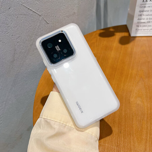 Heken transparent magnetic charging suitable for Xiaomi 17promax mobile phone case new Xiaomi 17 acrylic xiaomi15pro soft edge high-end anti-fall protective cover for Xiaomi 14pro translucent white transparent back plate does not turn yellow Xiaomi 14