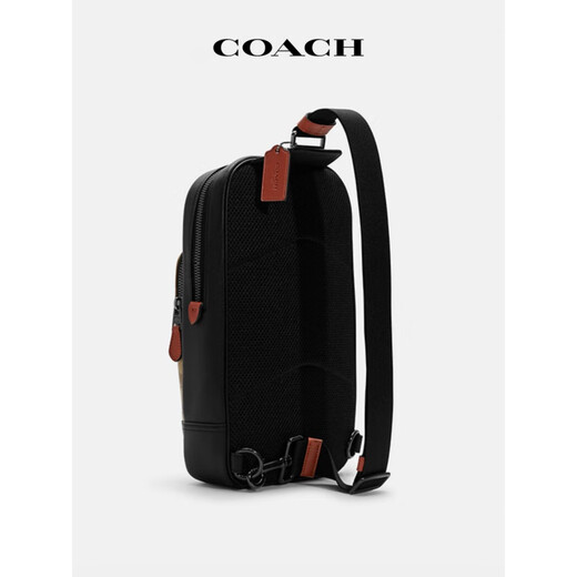 COACHCOACH/Coach men's chest bag travel bag stylish casual shoulder crossbody backpack mini black presbyopic CL412 QBMI5