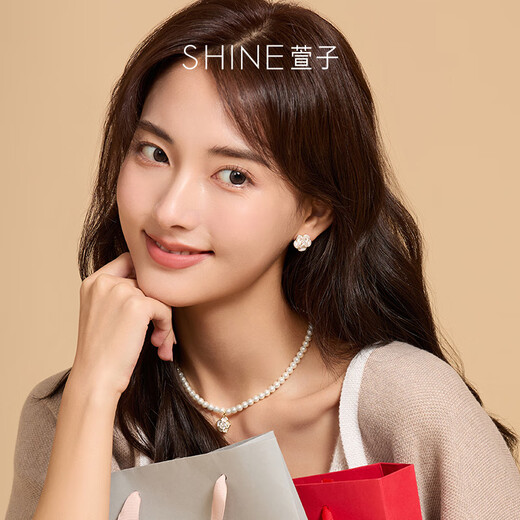 SHINE Camellia Elegant Earrings Flower Earrings Design Earrings Spring Atmosphere Earrings Birthday Gift Gold