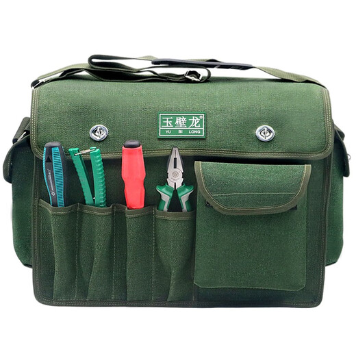 Electrician's Tool Bag Canvas Thickened, Strong and Durable Carpentry, Plumbing and Electrician Multifunctional Installation and Repair Hardware Tools Large Capacity Wear-Resistant Storage Bag Messenger Bag Thick Medium Single Layer 43 Styles
