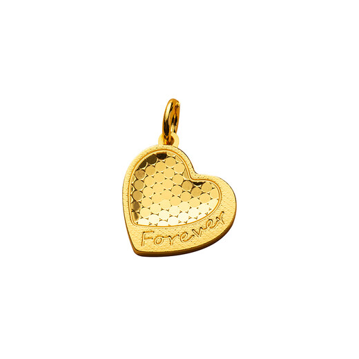 Luruo Gold Store's same style four-leaf clover necklace pendant single pendant gold pendant accessories 2024 new pendant 18k gold gold fish scale four-leaf clover pendant single pendant