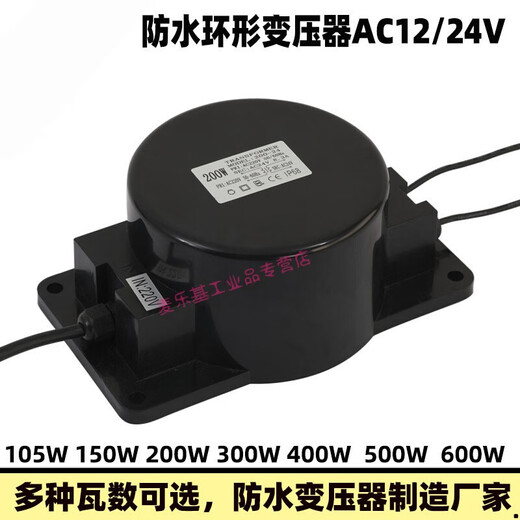Outdoor LED underground underwater light waterproof toroidal transformer 220 to 12V24V AC AC200W500W 400W (AC24V)