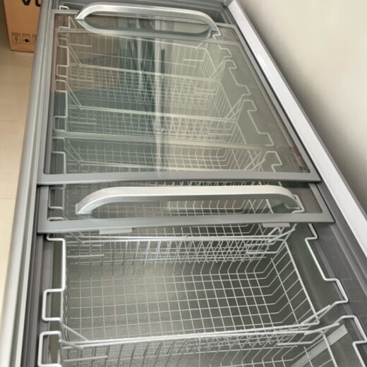 AUCMA (AUCMA) Supermarktinsel Schrank Horizontal Gefrierkabinett Handelsgewerbsberechtigte Eisschrank Glasstür Automatische Frost-Gefrierschrank Supermarkt Supermarktsturm Fleisch Fleisch Schnellem Gefrierschrank 702 Liter 1,9 Meter erstklassige Energieeffizienz