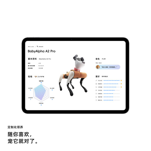 Weilan Babyalpha A2 Pro 512G Light Light Luxury Orange Blue Alpha Robot Dog Artificial Intelligenc