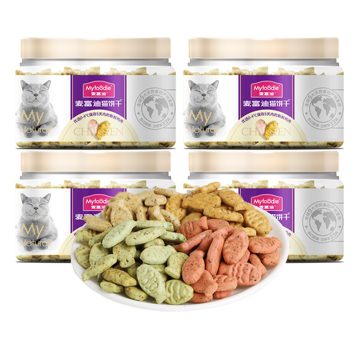 McFoodie cat biscuit snacks, dried fish, teething snacks, cat biscuits, mixed flavors 235g