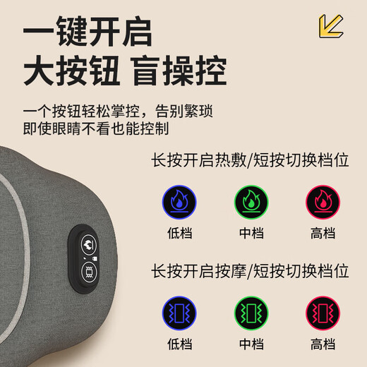 Apple Rabbit Christmas gift, birthday gift, girl's waist cushion massager, niche gift for group purchase, girlfriend, wife, best friend, heart-warming, high-end, practical, anniversary, custom-made souvenir, same day/next day delivery, Jingcang Express, upgraded charging model-(quiet gray)