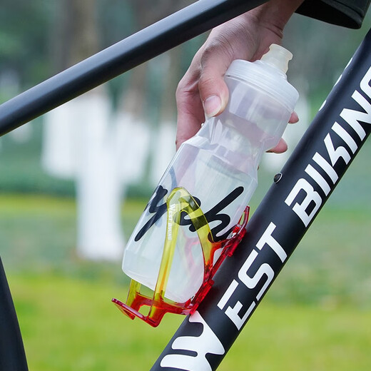 WestBiking bicycle water bottle holder adjustable high-strength toughness PC plastic water cup holder adjustable lightweight water bottle holder gradient black and blue