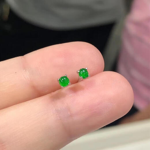 Stanwyck inlaid earrings for women, green egg earrings, exquisite and simple style, chalcedony earrings