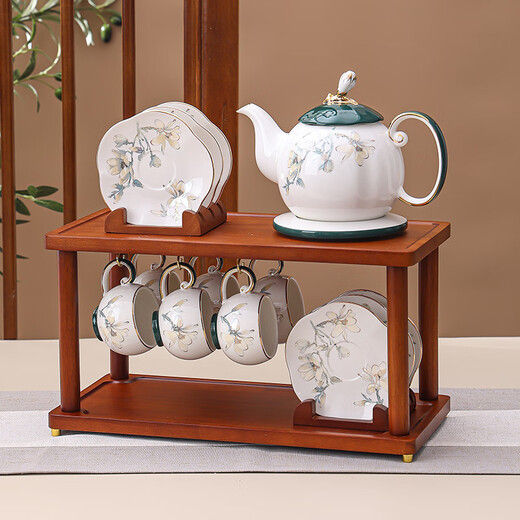 Zhengye new Chinese style ceramic water set high-end living room teapot teacup tea set complete set housewarming moving gift