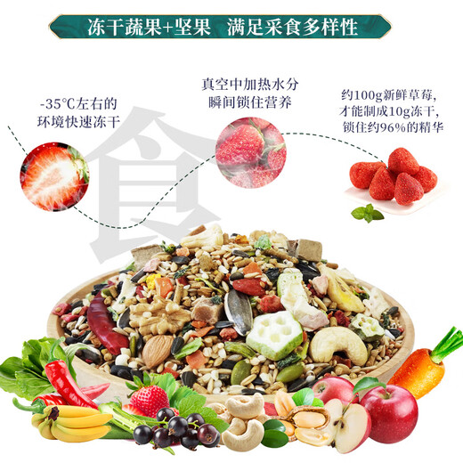 Kaiyuan full price bird food Jixingren series parrot feed nutritional bird food bird food monk parrot food 1.2kg