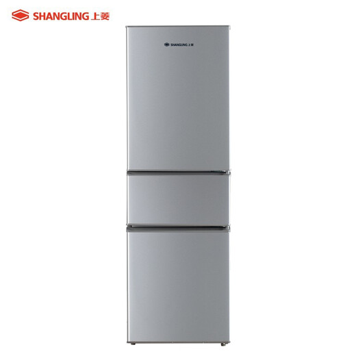 Shanngling 200L three-door refrigerator, energy saving, low noise, efficient freshness preservation, three doors, three temperature zones, large capacity, multi-door small household refrigerator BMM200L (Platinum Silver)