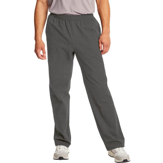 HANES Essentials sweatpants men's cotton knitted pants with pockets charcoal gray small size